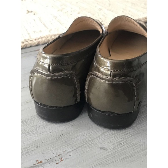 Cole Haan Soft Gold Patent Leather Penny Loafer Mens Sz 11 D29538 - Picture 4 of 12